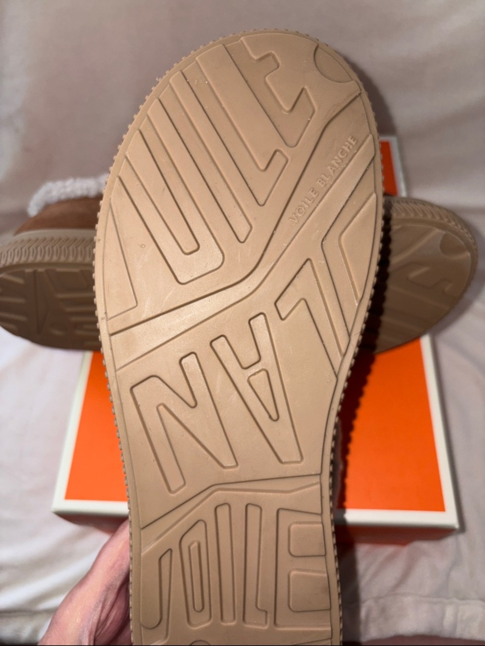 NWT VOILE BLANCHE PAN Genuine Shearling Loafer in Brown - Picture 16 of 16